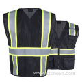 customized construction work black reflective safety vest
